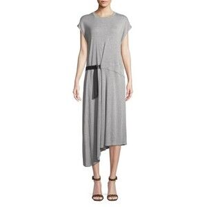Rag & Bone Ophelia Midi Tee Dress Heather Gray Asymmetrical Hem Women’s Size XS